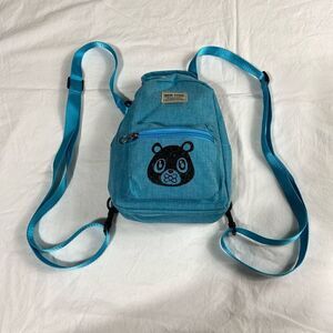 OWNYC Blue Mini Backpack Black Sparkle Bear - New